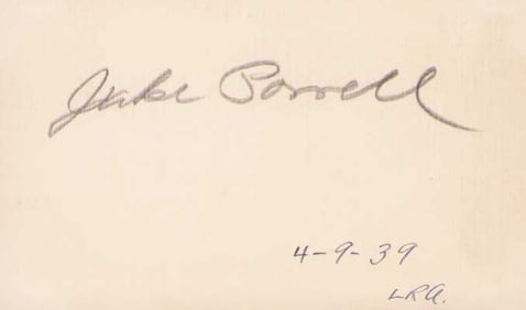 Jake Powell signature
