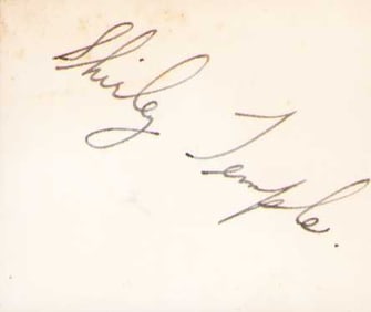 Shirley Temple signature