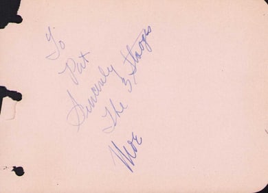 Moe Howard signature