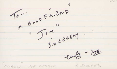 Curly Joe Derita signature
