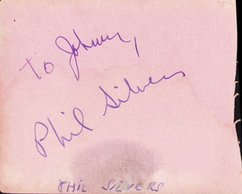 Phil Silvers signature