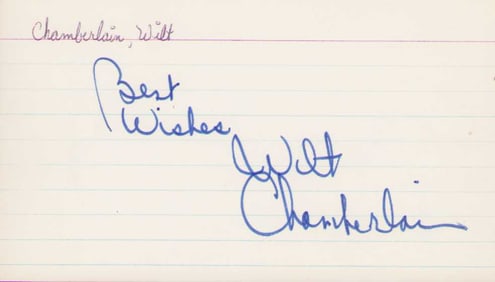 Wilt Chamberlain signature