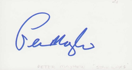 Peter Mayhew signature Star Wars