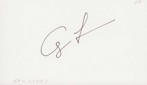 George Lucas signed card Star Wars