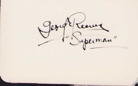George Reeves signature RARE Superman