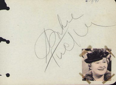 Sophie Tucker signature