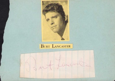 Burt Lancaster signature