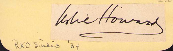 Leslie Howard signature