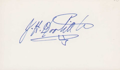 JH Doolittle signature