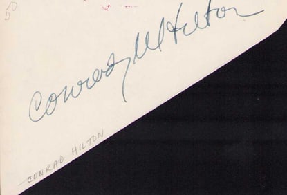 Conrad Hilton signature