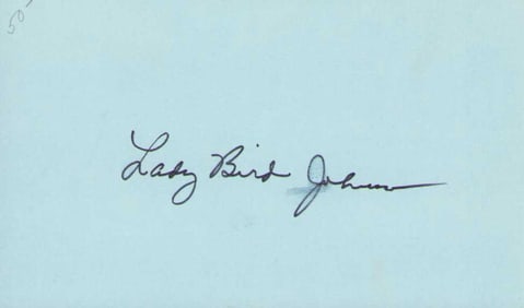 Lady Bird Johnson signature
