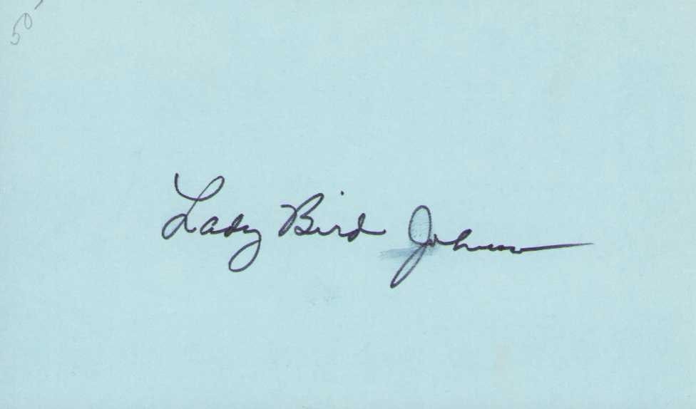 Lady Bird Johnson signature (1 of 1)