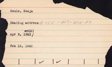 Sonja Henie signature
