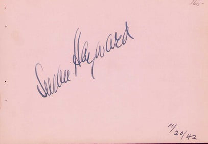 Susan Hayward signature
