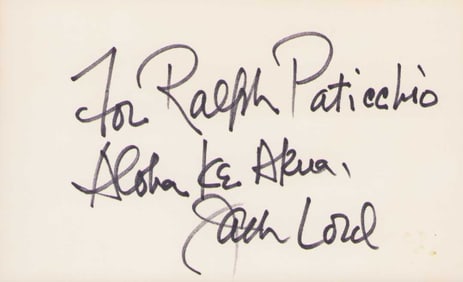 Jack Lord signature