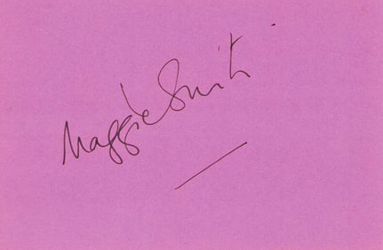 Maggie Smith signature