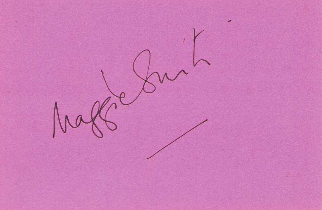 Maggie Smith signature (1 of 1)