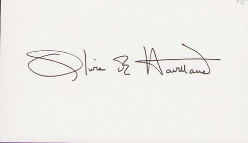 Olivia DeHavilland signature