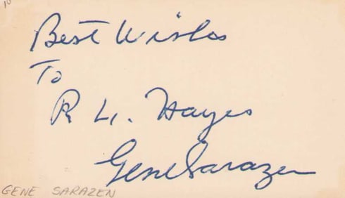 Gene Sarazen signature