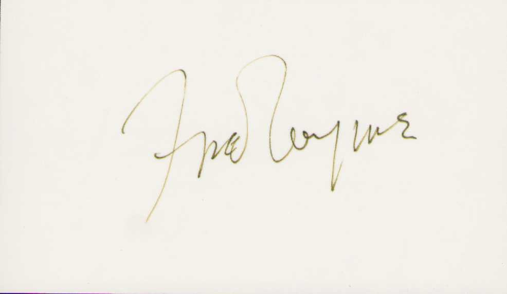 Fred Gwynne signature (1 of 1)