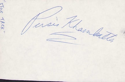 Persis Khambatta signature
