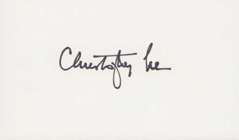Christopher Lee signature