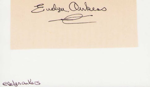 Evelyn Ankers signature