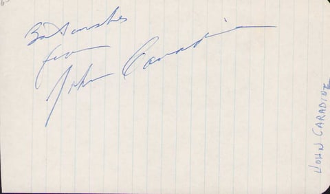 John Carradine signature