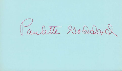 Paulette Goddard signature