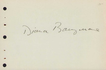 Diana Barrymore signature