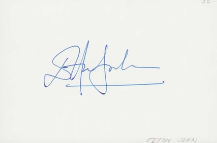 Elton John signature