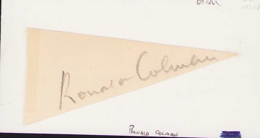 Ronald Coleman signature