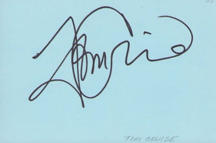 Tom Cruise signature