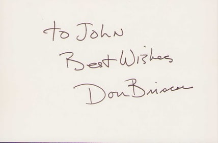 Don Briscoe Dark Shadows signature