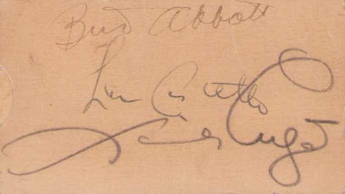 Abbott and Costello signatures