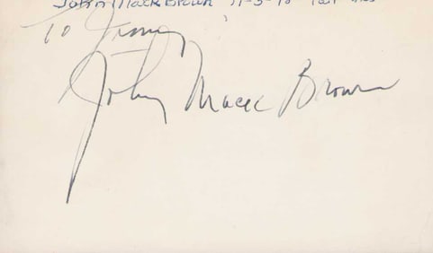 Johnny Mack Brown signature