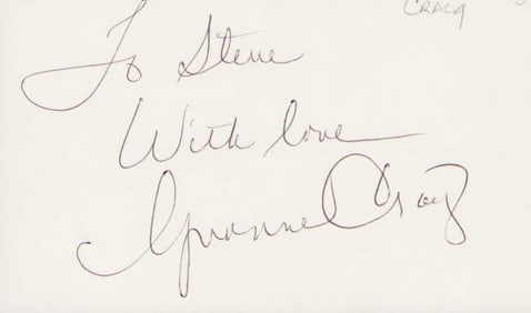 Yvonne Craig signature