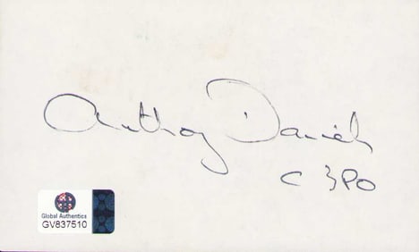 Anthony Daniels signature C3PO Star Wars