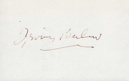 Irving Berlin signature
