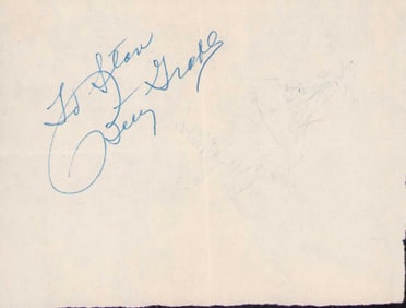 Betty Grable signature