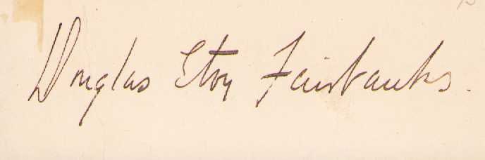 Douglas Fairbanks FULL NAME signature