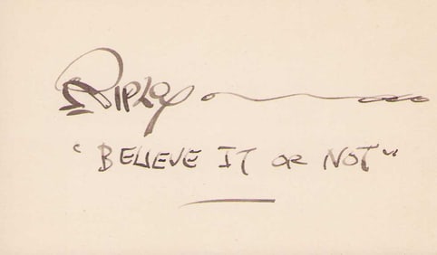 Robert Ripley signature