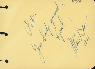 Max Baer signature