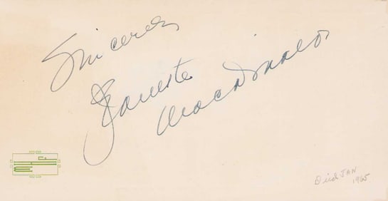 Jeanette MacDonald signature