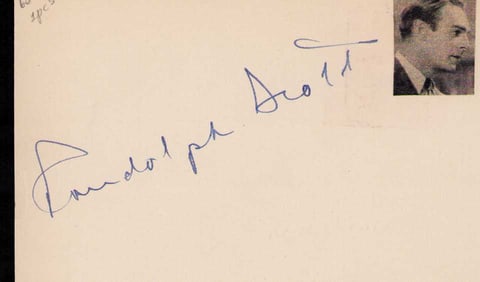 Randolph Scott signature