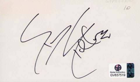 Sylvester Stallone vintage signature
