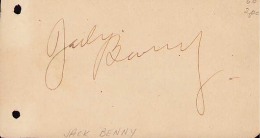 Jack Benny signature