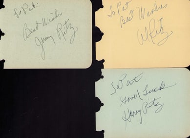 Ritz Brothers cast set of signatures