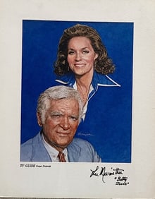Barnaby Jones TV Guide signed cover art