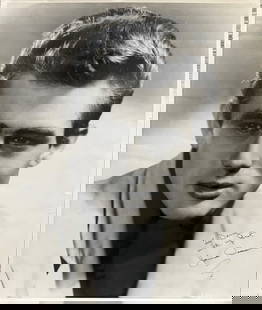 James Dean extraordinarily rare 16x20 signed photograph: This is an ORIGINAL photograph NOT a studio shot of Dean taken and developed and printed in Alabama with the original studios envelope etc it was done for William Youngene who would be Deans first